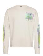 Great Boxy Graphic Long Sleeve T-Shirt White Weekday