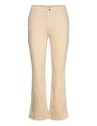 Sienna Flared Cropped Jeans Beige Mango
