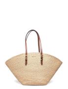 Lg Fan Tote Beige Michael Kors