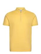 Slhfave Zip Ss Polo Yellow Selected