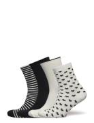 Sock 4 P Black And White White Lindex