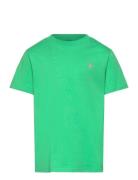 Cotton Jersey Crewneck Tee Green Ralph Lauren Kids