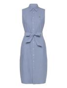 Belted Oxford Sleeveless Shirtdress Blue Polo Ralph Lauren
