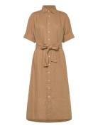 Belted Linen Shirtdress Beige Polo Ralph Lauren