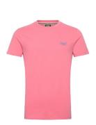 Essential Logo Emb Tee Pink Superdry