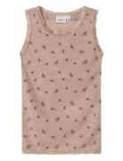 Nmfwang Wool Needle Tank Top Pink Name It