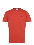 Contrast Logo Ss T-Shirt Orange GANT
