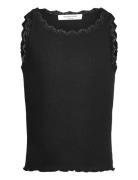 Rkbalta Modal Sl Short Lace Top Black Rosemunde Kids