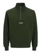 Jjesoho Sweat Quarter Zip Hn Noos Jnr Khaki Jack & J S