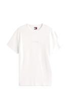 Tjm Slim Waffle Script Tee White Tommy Jeans