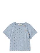 Nmfjola Ss Knit Lil Blue Lil'Atelier