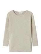 Nmnwax Wool Rib Ls Top Noos Cream Name It