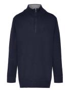 Zip Neck Jumper Navy Mango