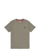 Camo Logo Puff Print Back Print T Khaki Alpha Industries