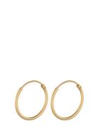 Micro Plain Hoops 15 Mm Gold Pernille Corydon