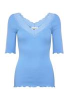 Rwbernadine 2/4 Regular Lace T-Shir Blue Rosemunde