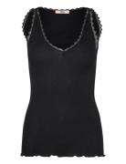 Rmwjohanne Wool Blend Sl V-Neck To Black RM By Rosemunde