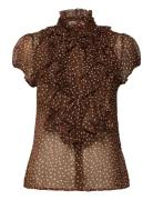 Liljasz Crinkle Ss Shirt Beige Saint Tropez