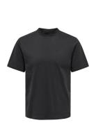 Onsotis Reg Mock Neck Tee Black ONLY & SONS