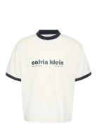 Ss Retro Logo Ringer 16S Rlxd Te White Calvin Klein Jeans