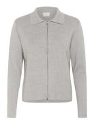 Kavisja Polo Cardigan Grey Kaffe