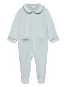 Baby-Neck Pyjamas With Pockets Blue Mango