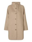 Slfvinni Wool Blend Coat Noos Beige Selected