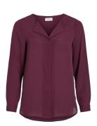 Vilucy L/S Shirt - Noos Burgundy Vila