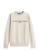 Tommy Logo Sweatshirt Cream Tommy Hilfiger