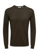 Onswyler Life Reg 14 Ls Crew Knit Noos Brown ONLY & SONS