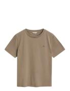 Reg Shield Ss T-Shirt Beige GANT