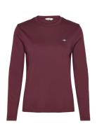 Reg Shield Ls T-Shirt Burgundy GANT