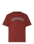 Jjecaleb Varsity Tee Ss O-Neck Noos Mni Burgundy Jack & J S