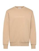 O-Neck Brand Carrier Sweatshirt Beige Lindbergh