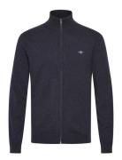 Extrafine Lambswool Zip Cardigan Navy GANT