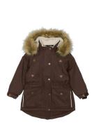 Twill Nylon Girl Parca Brown Mikk-line