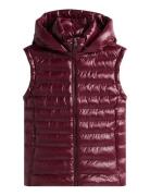 Lw Padded Slim Vest Burgundy Tommy Hilfiger