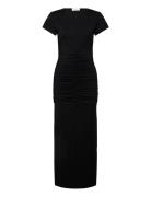 Rwbillie Capsleeve Long Dress Black Rosemunde