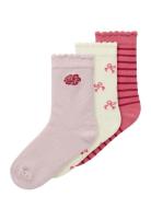 Nmfkimi 3P Sock Pink Name It