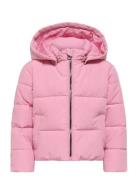 Kmgdolly Life Short Puf Jacket Otw Noos Pink Kids Only