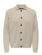 Onsjacob Reg Ls Cardigan Knit Cream ONLY & SONS