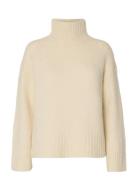 Slfgabriella Ls Knit High Neck Noos Cream Selected