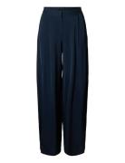 Slfleonore Hw Wide Pant B Navy Selected