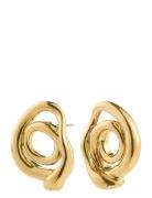 Unfold Earrings Gold-Plated Gold Pilgrim