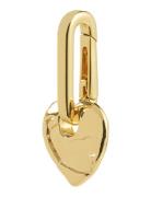 Charm Rough Heart Pendant Gold Pilgrim