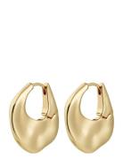 Sense Hoop Earrings Gold-Plated Gold Pilgrim