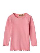 Rib T-Shirt L/S Reese Pink Wheat