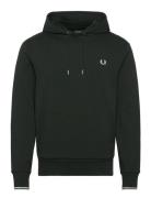 Tipped Hooded Sweatshirt Green Fred Perry