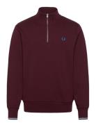 Half Zip Sweatshirt Burgundy Fred Perry
