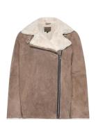 Pamela Shearling Jacket Brown Jofama